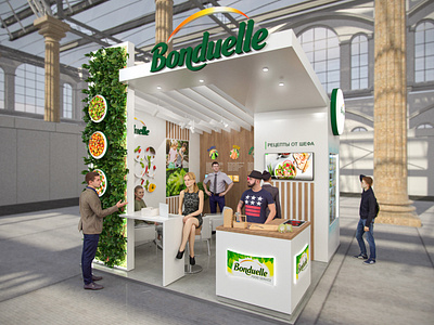 Bonduelle exhibition stand design 3d 3d design bonduelle