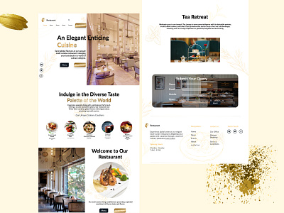 Restaurant website Landing page behance collectui landing page design ui ui design uiux ux uxui design website design