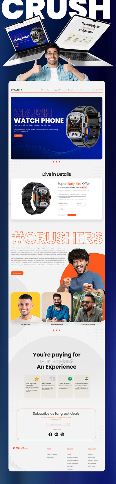 Crush Web UI branding design graphic design social media post typography ui