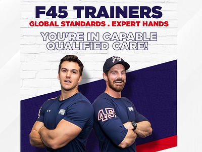 F45 Gym Social Media Post branding design graphic design socia social media post typography ui