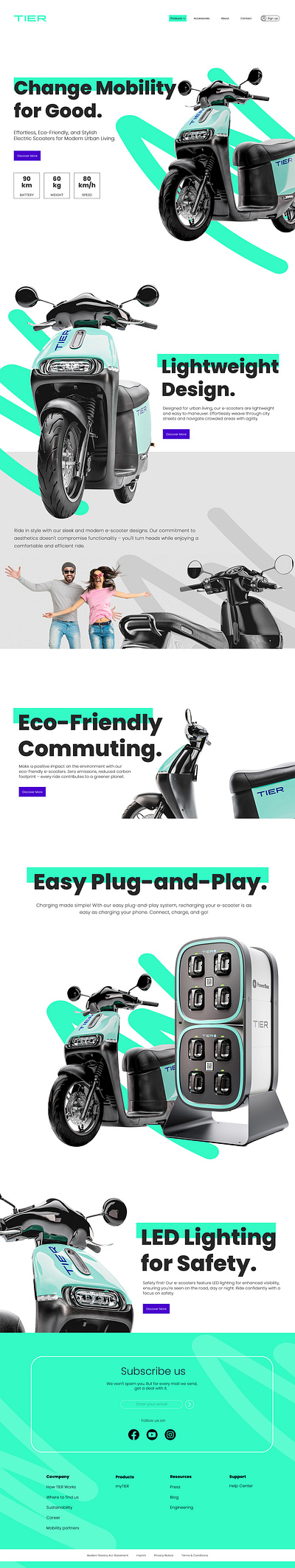 Tier Mobiliy Web UI branding design graphic design social media post typography ui ux website