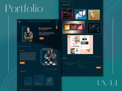 UX/UI Portfolio Design by Kumutha A Manikandan on Dribbble
