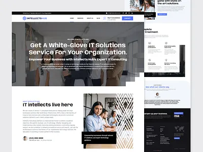 Intellects Hub branding elementor graphic design motion graphics ui web design development wordpress