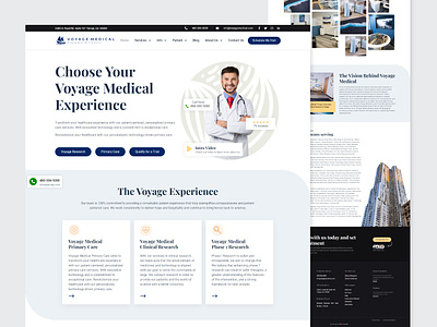 Voyage Medical branding elementor graphic design motion graphics ui web design development wordpress