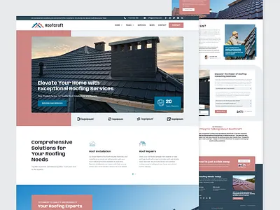 RoofCraft branding design elementor elementor pro graphic design illustration logo motion graphics ui web design development wordpress