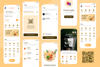 Grocery Shopping APP UI Design Concept grocery app grocery shopping app grocery shopping app design online shopping app design ui design 2024 ui ux design 2024