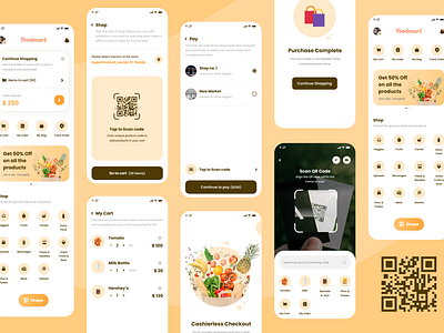 Grocery Shopping APP UI Design Concept grocery app grocery shopping app grocery shopping app design online shopping app design ui design 2024 ui ux design 2024