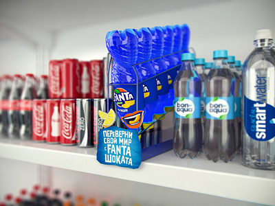 FANTA POSM Set 3d 3d design branding fanta posm fanta posm set posm design