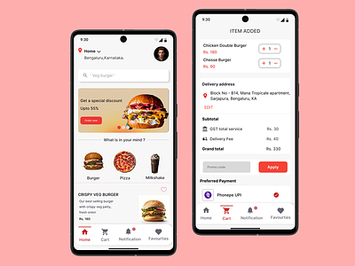 Burger Booking App andriod burger food app malaysia ui ux