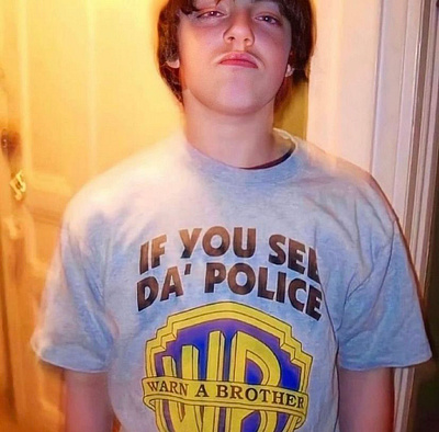 If you see da police warn a brother meme shirt design illustration