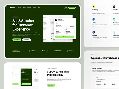 Finto - Finance Website Template design finance financial fintech landing page ui uidesign ux uxdesign web design web template website