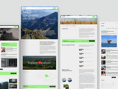 Ukrainer About branding landing page ui ux website