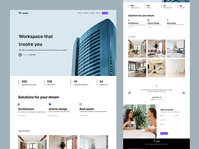 Real esate website Design branding design landing page real esate website design typography ui ui designer