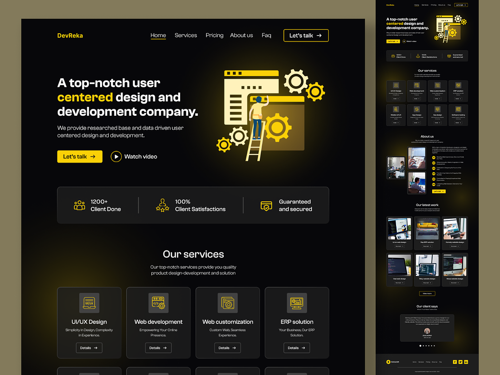 Design and development of company landing page design fiverr freelancer freelancing landing page design upwork web design wordpress