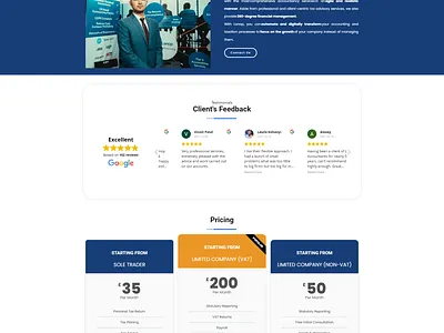 LANOP BUSINESS AND TAX ADVISORS banner ui ui ux website