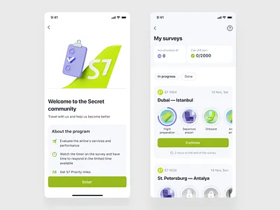 S7 Mystery Passenger app design ui ux