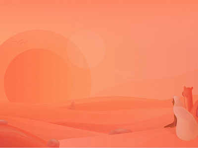 Desert sunset Illustration appdesign desert illustration landscape sunset warm colors