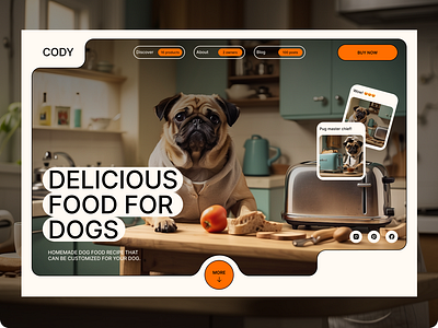 Landing page website | AI ai cover food landing pug ui webdesign