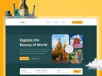 Travel Agency Landing Page creative design eye catching inspiration landing page landing page design travel agency landing page ui ui designer ui ux user interface design ux design ux designer website design
