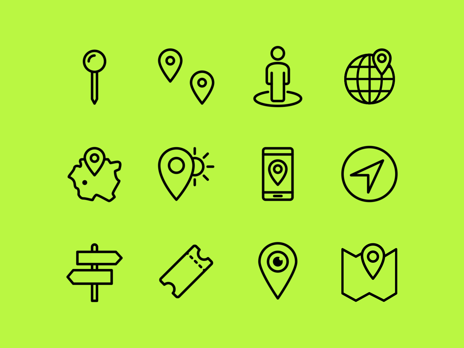 Animated icons animated design icons icons set location map motion graphics navigation travel ui