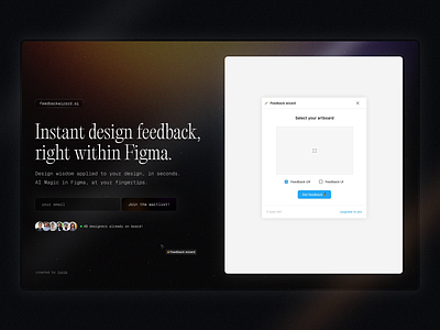 🧙 feedbackwizard.ai clean explainer figma gradient landing page motion typography ui waitlist web