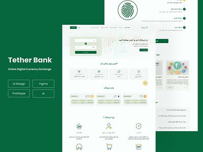 Tether Bank; Online Digital Currency Exchange blog page blog post page design faq page figma forget password page home page inviting cooperation page inviting friends page landing page log in page sales plans sign in registration page terms and conditions page ui ui design user guides page ux design work with us page