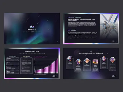 Royale Gaming Pitch Deck branding gaming graphic design pitch deck presentation slides
