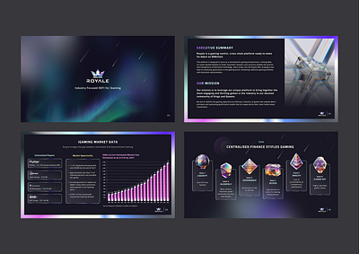 Royale Gaming Pitch Deck branding gaming graphic design pitch deck presentation slides