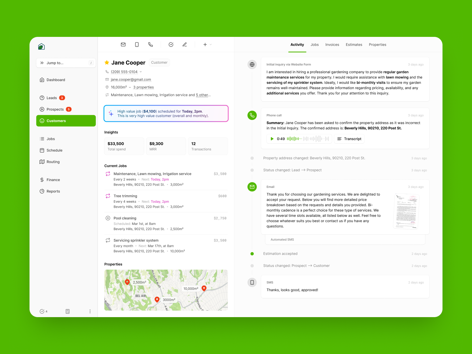 Example service media