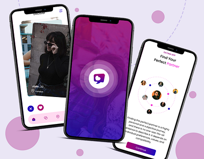 Dating App UI app screenshot design mobile app design uiux