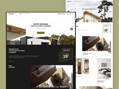 Architecture & Interior Design HTML Template - Baroque one page