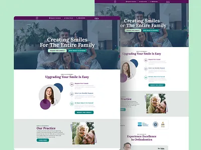 Dental Clinic Home Page UI Design dental clinic design experience design home page interaction design interface design ui uiux ux website design
