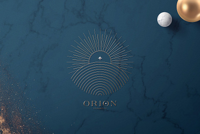 Orion Logo Design brand identity branding celestial logo minimalistic star sun