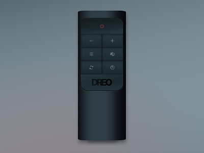 DREO Heat Remote button control design gradient heat heater illustration physical ui product realism remote shading ui ui design user interface