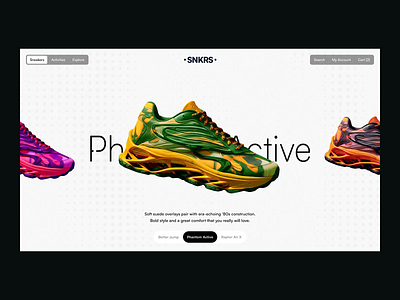 SNKRS - Product Carousel animation carousel concept creative design detail ecommerce fashion interaction page product shoes slider sneaker switch toogle transition ui ux web