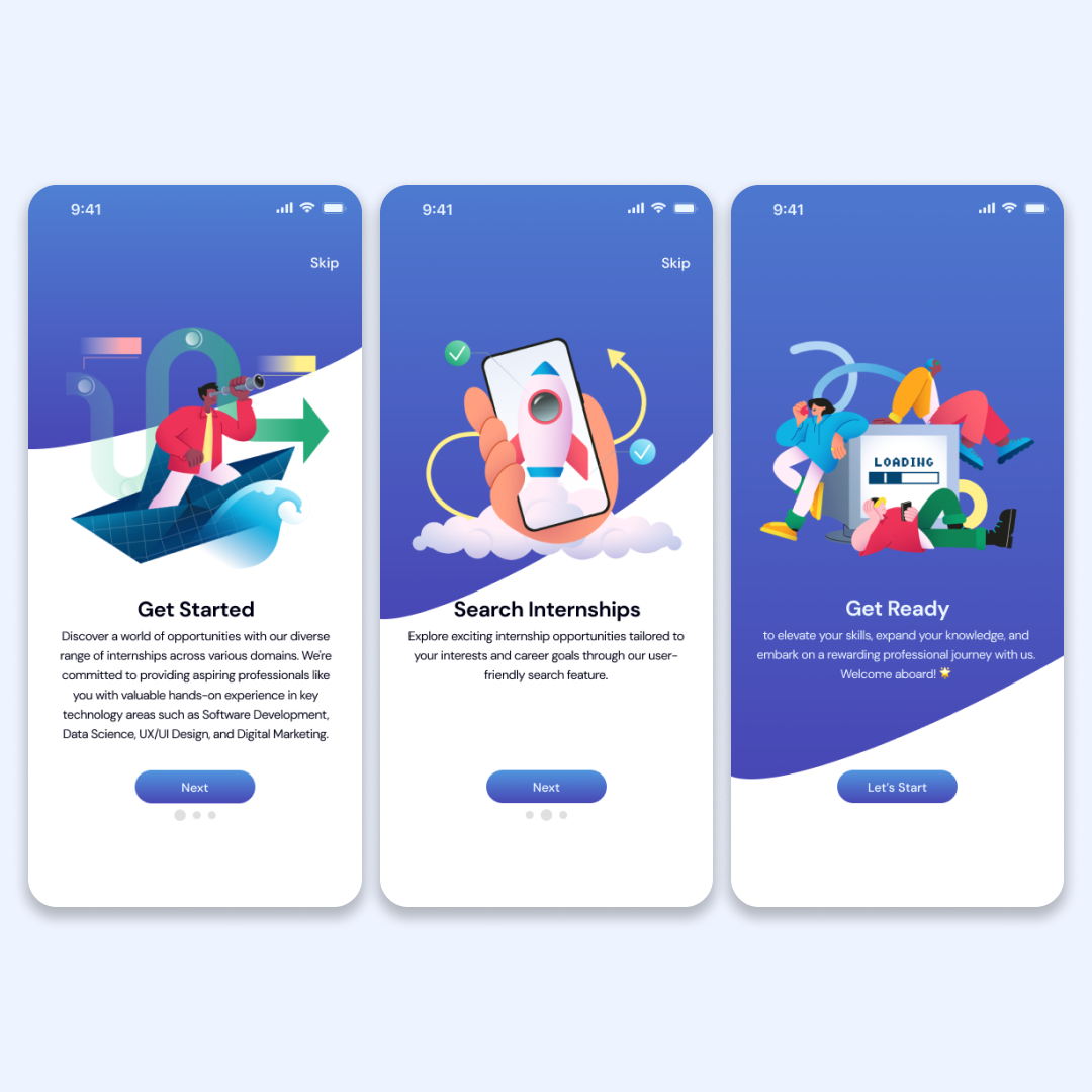 Onboarding experience for Application by Salma Sherif on Dribbble