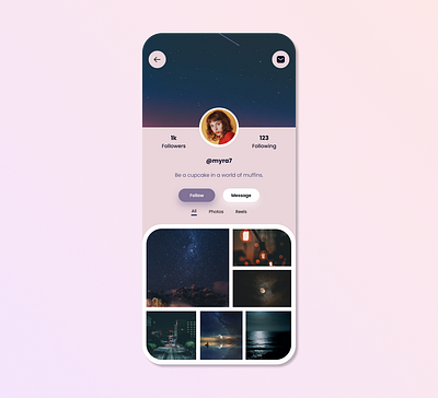 Daily UI 006 | User Profile app dailyui001 design ideas project ui