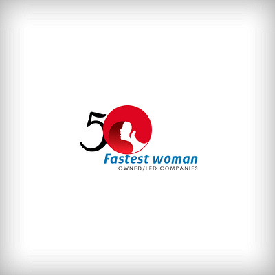 50 Fastest Woman Logo Design branding graphic design logo