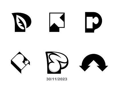 logos branding design graphic design letter logo p typo typography vector