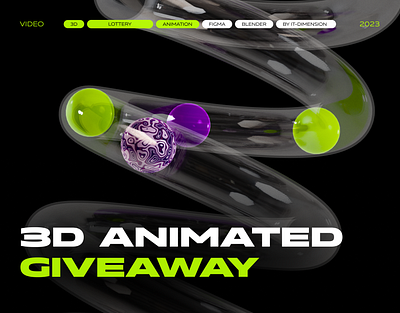 3D Animated Giveawey 3d blender geometry nodes motion graphics