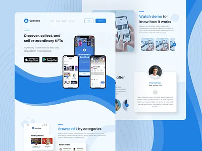 SaaS Landing Page Design app design crypto figma mobile app saas saas landing page website