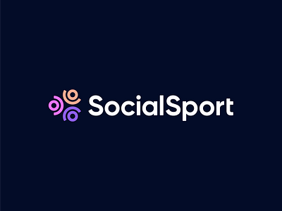 Social Sport branding fun game gather gathering geometric group human identity logo logo design mark minimal logo people social sport symbol