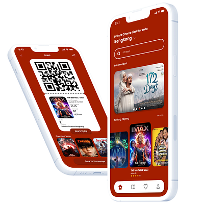 Movie-Cinemas Booking App 3d booking cinema cinemaapp movie movieapp red ticket ticketingapp ui