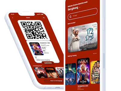 Movie-Cinemas Booking App 3d booking cinema cinemaapp movie movieapp red ticket ticketingapp ui