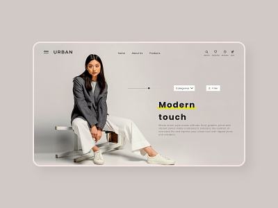 Here's a Creative web banner For Clothes Brand Website. banner branding clothes clothing brand creative design header landing page presentetion shopify store