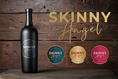Skinny Angel Wine Labels brand design graphic design labels wine labels