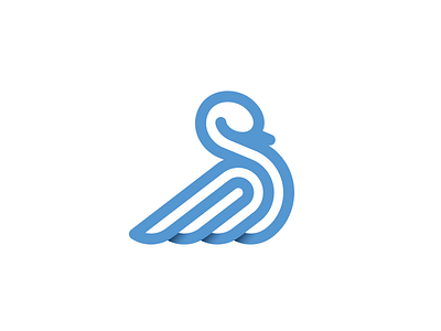 Beautiful Swan Logo animal beauty bird brand branding flat for sale line logo mark nagual design swan