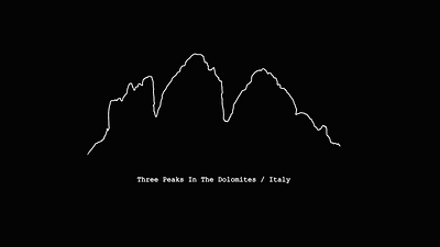 Three peaks in the dolomites vector design graphic design illustratio