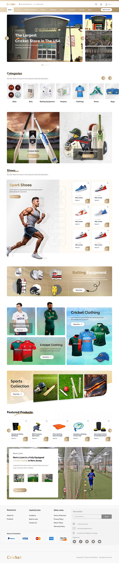 Cricket Store branding design graphic design illustration typography ui ux vector