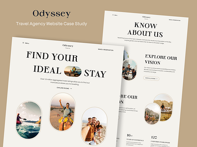 Odyssey - Travel Agency website case study dashboard design illustration odyssey pixelfit tour website travel app travel website ui trip ui ui design ui kit uiux user interface web app website